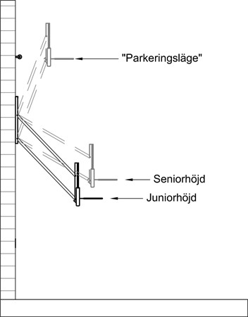 BASKETMÅL KGM VÄGGHÄNGT ELDRIFT 18/12 PC