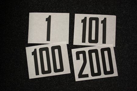 NUMBER TICKET 1-100