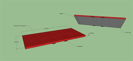 LANDNINGSMATTA 4000x2000x10cm