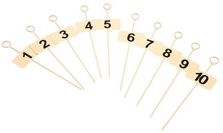 MARKERINGSPLATTA SET METALL (Nr 1-10)